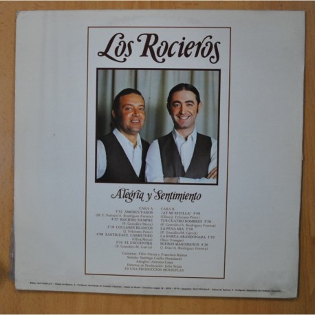 LOS ROCIEROS - ALEGRIA Y SENTIMIENTO - LP