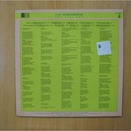 LOS MARISMEÑOS - AÑO TRAS AÑO - LP