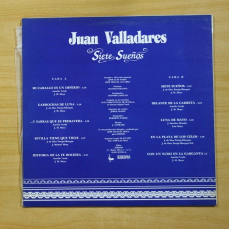 JUAN VALLADARES - SIETE SUEÑOS - LP