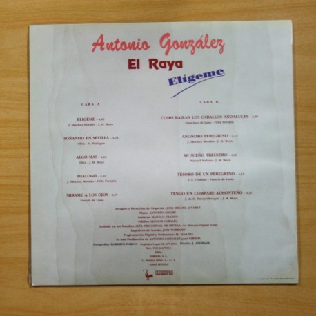 ANTONIO GONZALEZ EL RAYA - ELIGEME - LP