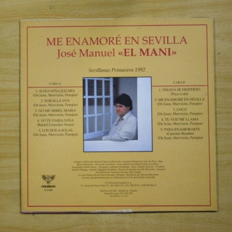 JOSE MANUEL EL MANI - ME ENAMORE EN SEVILLA - LP