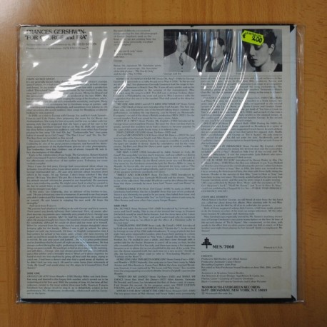FRANCES GERSHWIN - FOR GEORGE AND IRA - LP