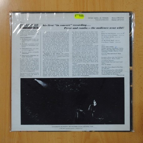 PETER NERO - IN PERSON - LP