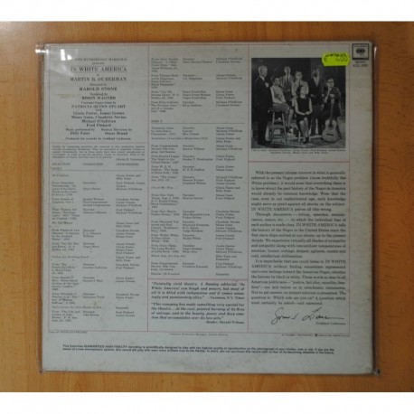 VARIOS - IN WHITE AMERICA - GATEFOLD - LP