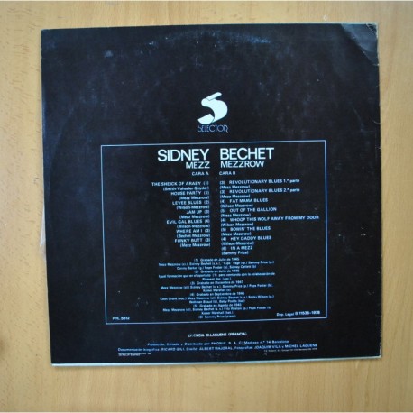 SIDNEY BECHET - MEZZ MEZZROW - LP