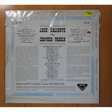 THE FAIRWEATHER BROWN ALL STAR - HOT JAZZ COOL BEER - LP