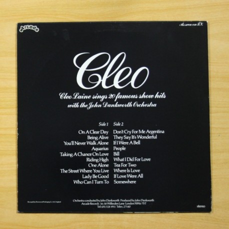 CLEO LAINE - CLEO - LP