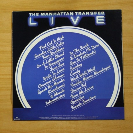 THE MANHATTAN TRANSFER - LIVE - LP