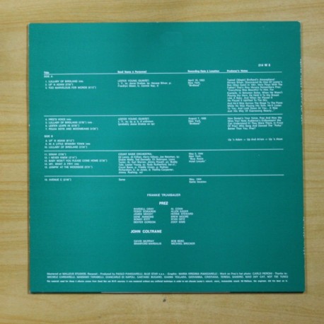 LESTER YOUNG - PREZ´S HAT VOL 3 - LP