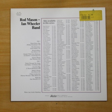 ROD MASON / IAN WHEELER BAND - AMERICAN JAZZ & BLUES HISTORY VOL 67 - LP