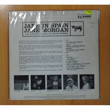 JANE MORGAN - JANE IN SPAIN - LP