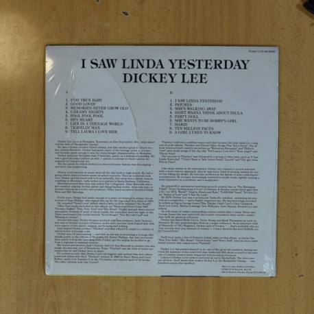 DICKEY LEE - I SAW LINDA YESTERDAY - LP