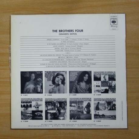 THE BROTHERS FOUR - GRANDES EXITOS - LP