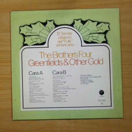 THE BROTHERS FOUR - GREENFIELDS & OTHER GOLD - LP