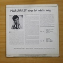 PEARL BAILEY - SINGS FOR ADULTS ONLY - LP