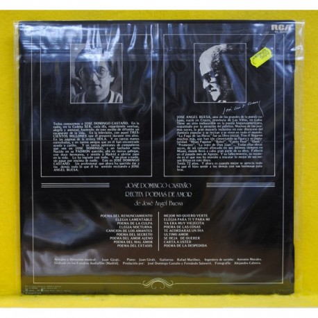 JOSE DOMINGO - RECITAL POEMAS DE AMOR - LP