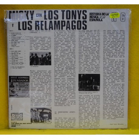 MICKY / LOS TONYS / LOS RELAMPAGOS - MICKY CON LOS TONY Y LOS RELAMPAGOS - LP