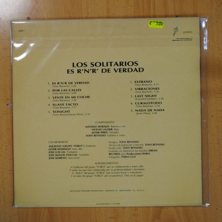 LOS SOLITARIOS - ES R N R DE VERDAD - LP