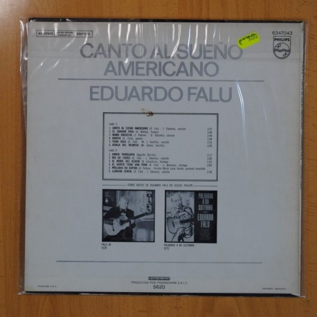 EDUARDO FALU - CANTO AL SUEÑO AMERICANO - LP