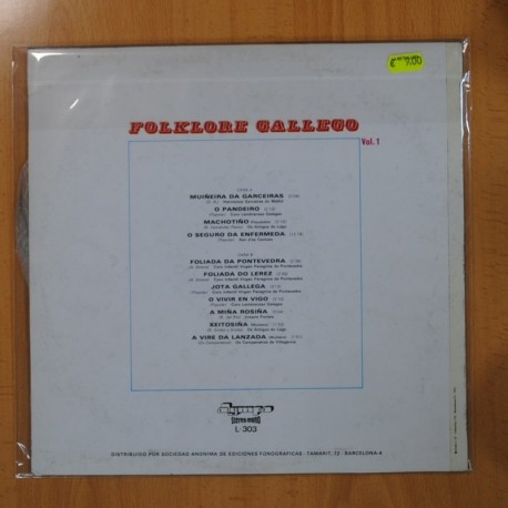VARIOS - FOLKLORE GALLEGO VOL. 1 - LP