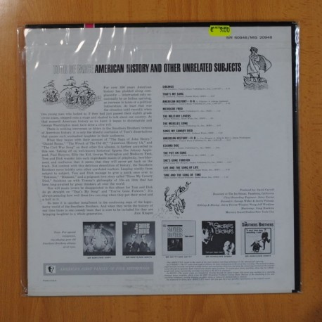 THE SMOTHERS BROTHERS - TOUR DE FARCE AMERICAN HISTORY AND OTHER UNRELATED SUBJECTS - LP
