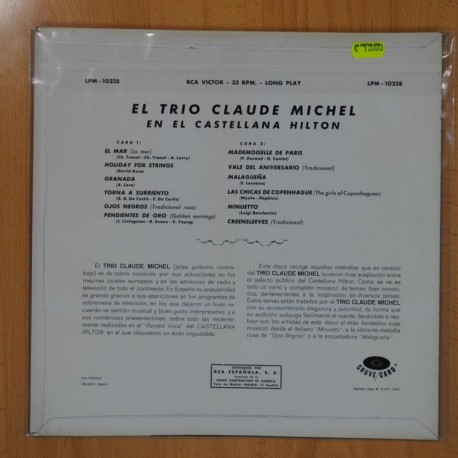 TRIO CLAUDE MICHEL - TRIO CLAUDE MICHEL - LP