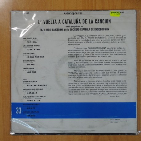 VARIOS - 1 VUELTA A CATALUÑA DE LA CANCION - LP