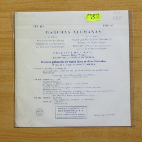 MARCHAS ALEMANSA - ALTE KAMERADEN + 3 - EP