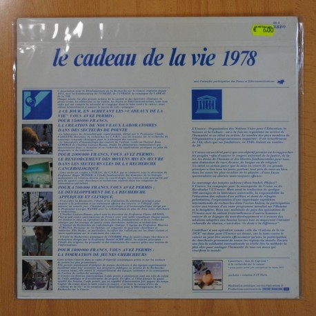 VARIOS - LE CADEAU DE LA VIE - LP