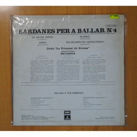 PAU CASALS - SARDANES - LP