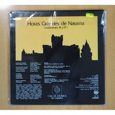 HORAS GRANDES DE NAVARRA VOLUMENES III Y IV - 2 LP