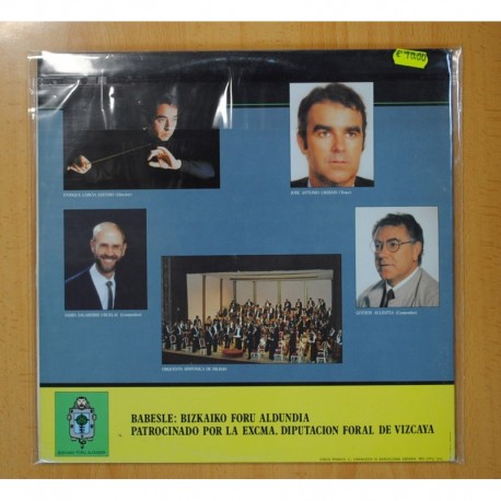 JOSE ANTONIO URDIAIN - 12 CANCIONES POPULARES VASCAS - LP