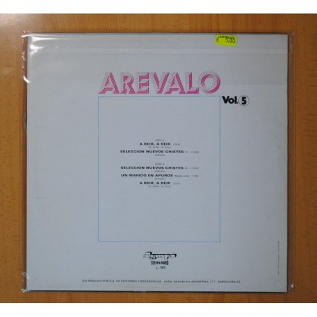 AREVALO - SELECCION DE CHISTES NUEVOS VOL. 5 - LP