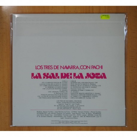 LOS TRES DE NAVARRA CON PACHI - LA SAL DE LA JOTA - LP