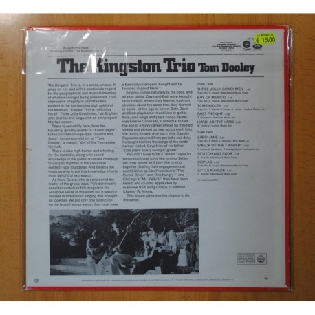 THE KINGSTON TRIO - TOM DOOLEY - LP