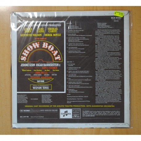 JEROME KERN - HAROLD FIELDING´S LONDON PRODUCTION OF SHOW BOAT - LP