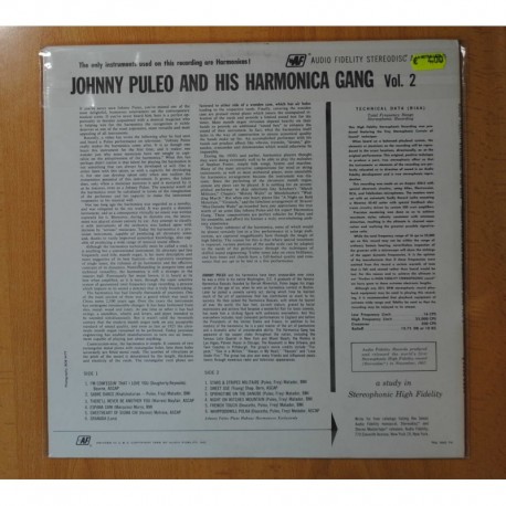 JOHNNY PULEO - JOHNNY PULEO AND HIS HARMONICA GANG VOL. 2 - LP