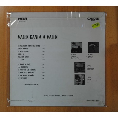 VALEN - VALEN CANTA A VALEN - LP