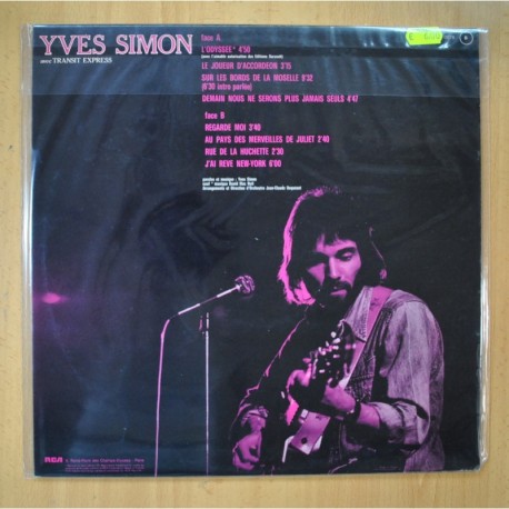 YVES SIMON AVEC TRANSIT EXPRESS - ENREGISTREMENT PUBLIC REALISE AU THEATRE DE LA VILLE - LP