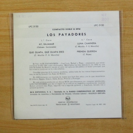 LOS PAYADORES - AY, BAJAMAR + 3 - EP