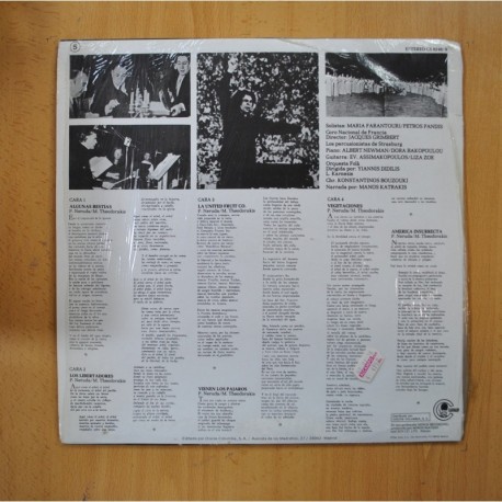 MIKIS THEODORAKIS / PABLO NERUDA - CANTO GENERAL - 2 LP