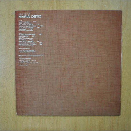 MARIA OSTIZ - CANTA CIGARRA - LP