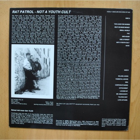 RAT PATROL - NOT A YOUTH CULT - LP