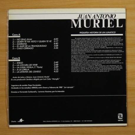 JUAN ANTONIO MURIEL - LA LUNA VIGILA - LP
