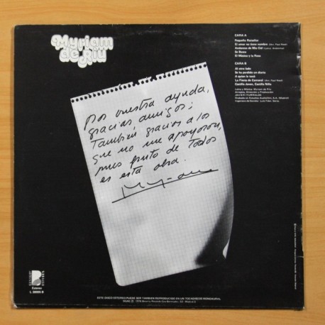 MYRIAM DE RIU - MYRIAM DE RIU - LP