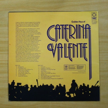 CATERINA VALENTE - GOLDEN HOUR OF - LP
