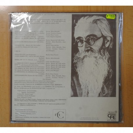 VALLE INCLAN Y SU TIEMPO - MINISTERIO DE CULTURA DE ESPAÑA - PRECINTADO - LP