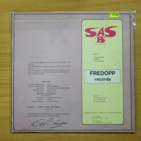 SAS B - FIRE IS BURNING - LP