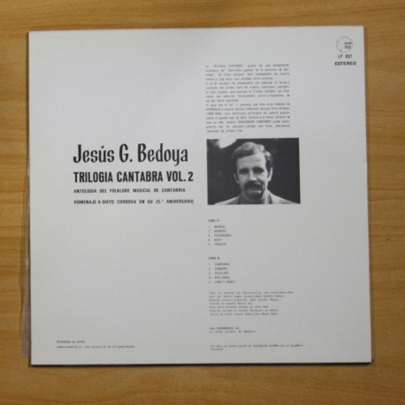 JESUS G. BEDOYA - TRILOGIA CANTABRA VOL 2 - LP