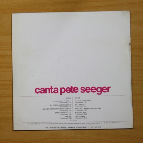 PETE SEEGER - CANTA - LP